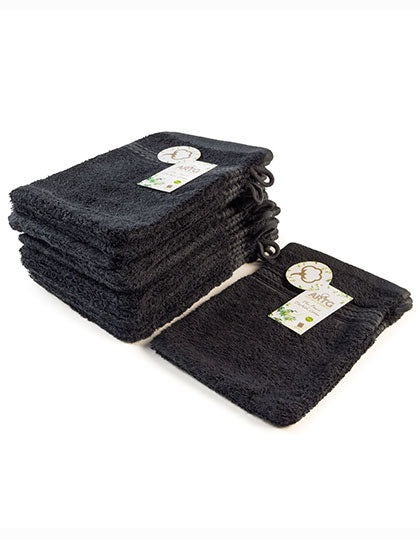 Natural Bamboo Washing Glove in Black, Größe 16 x 22 cm