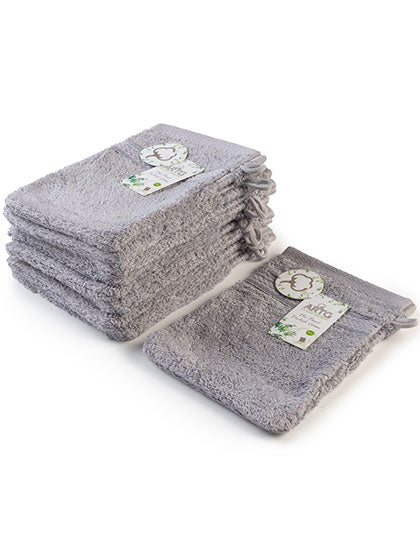 Natural Bamboo Washing Glove in Light Grey, Größe 16 x 22 cm