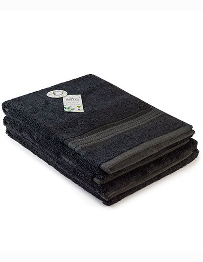 Natural Bamboo Hand Towel in Black, Größe 50 x 100 cm