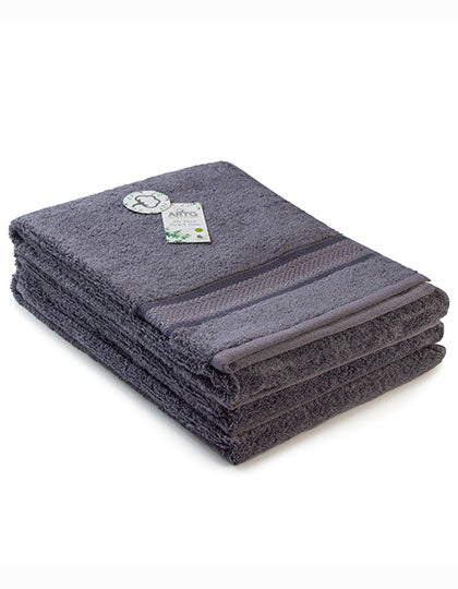 Natural Bamboo Hand Towel in Dark Grey, Größe 50 x 100 cm