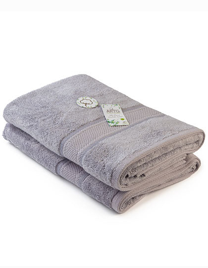 Natural Bamboo Bath Towel in Light Grey, Größe 70 x 140 cm