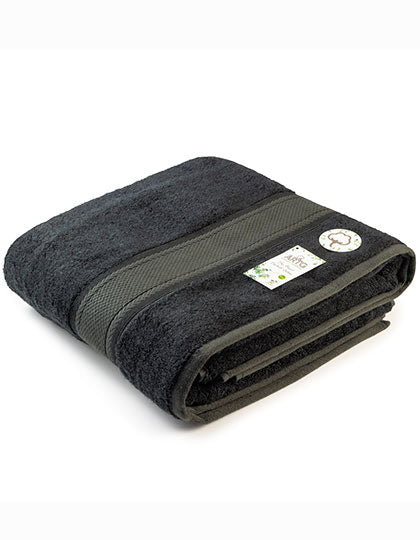 Natural Bamboo Beach Towel in Black, Größe 100 x 180 cm