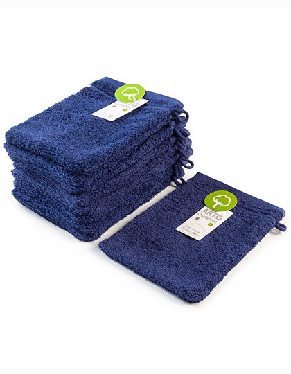 Organic Washing Glove in French Navy, Größe 16 x 22 cm