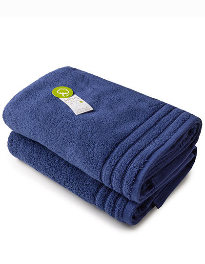 Organic Bath Towel in French Navy, Größe 70 x 140 cm