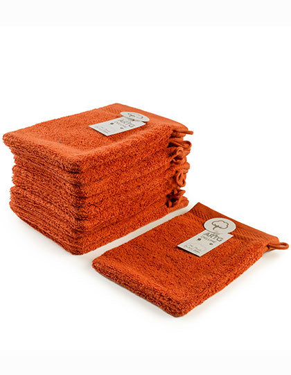 Excellent Washing Glove DELUXE in Brick Red, Größe 16 x 22 cm