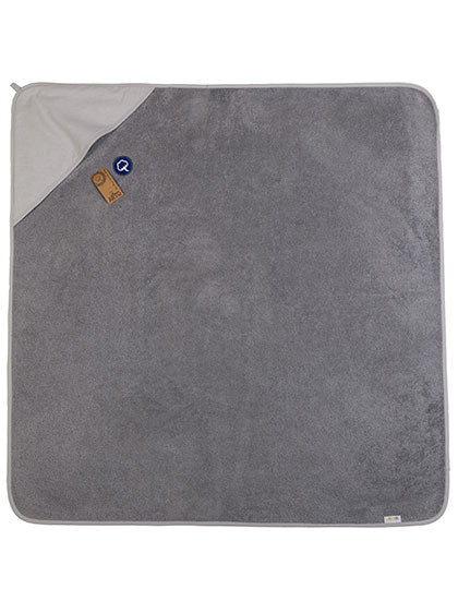 PRINT-Me® Baby Hooded Towel in Anthracite Grey, Größe 100 x 100 cm