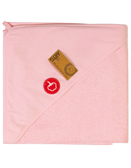 PRINT-Me® Baby Hooded Towel in Light Pink, Größe 100 x 100 cm