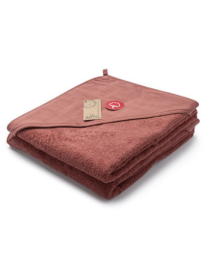 PRINT-Me® Baby Hooded Towel in Old Pink, Größe 100 x 100 cm