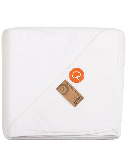 PRINT-Me® Baby Hooded Towel in White, Größe 100 x 100 cm