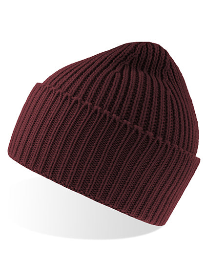 Oak Beanie in Burgundy Melange, Größe One Size