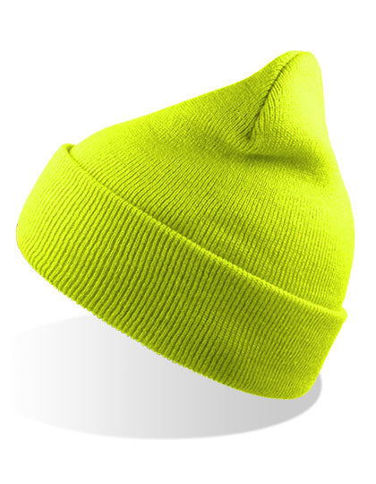 Wind Beanie Recycled in Yellow Fluo, Größe One Size