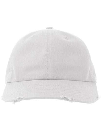 Dad Hat Destroyed-S in White, Größe One Size