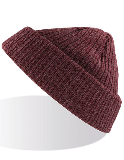 Docker Beanie in Burgundy Melange, Größe One Size