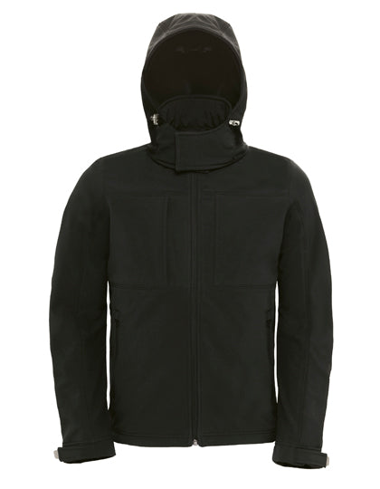 Men´s Hooded Softshell in Black, Größe 3XL