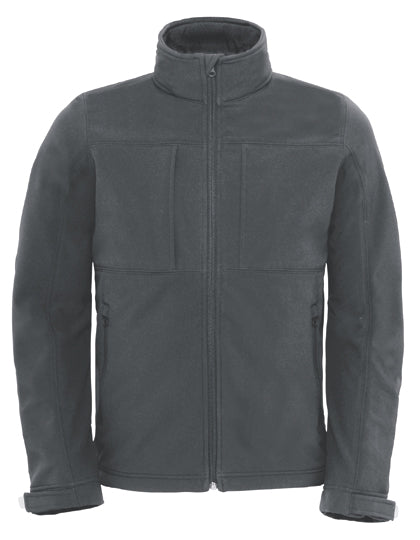 Men´s Hooded Softshell in Dark Grey (Solid), Größe 3XL