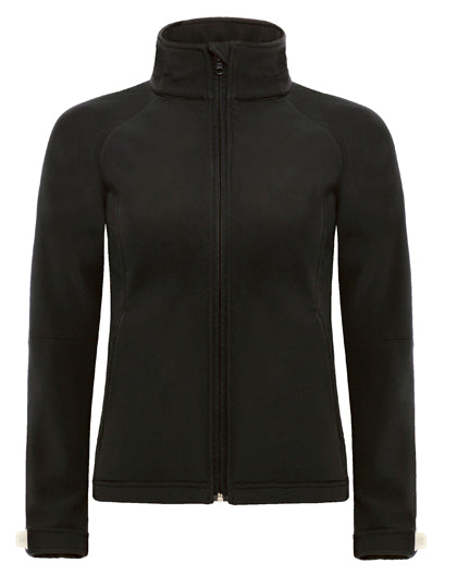 Women´s Hooded Softshell in Black, Größe XXL