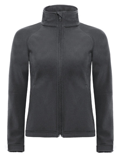 Women´s Hooded Softshell in Dark Grey (Solid), Größe XXL