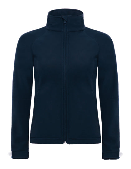 Women´s Hooded Softshell in Navy, Größe XXL