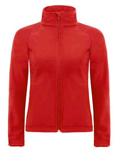 Women´s Hooded Softshell in Red, Größe XXL