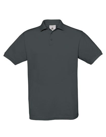 Unisex Polo Safran in Dark Grey (Solid), Größe XXL
