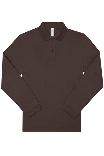 My Polo 180 Long Sleeve in Roasted Coffee, Größe 3XL