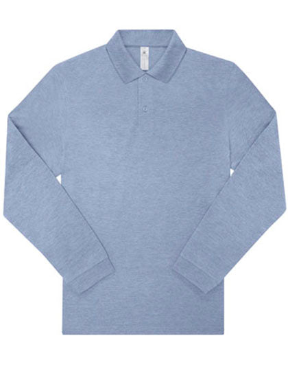 My Polo 210 Long Sleeve in Heather Blue, Größe 3XL