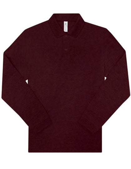 My Polo 210 Long Sleeve in Heather Burgundy, Größe 3XL