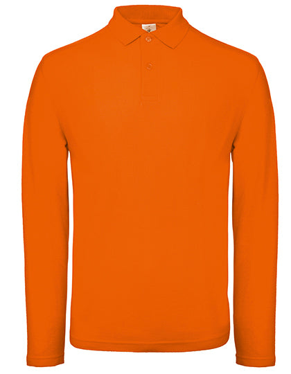 Men´s Long Sleeve Polo ID.001 in Orange, Größe 4XL