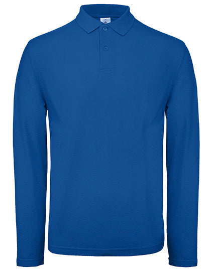 Men´s Long Sleeve Polo ID.001 in Royal Blue, Größe 4XL