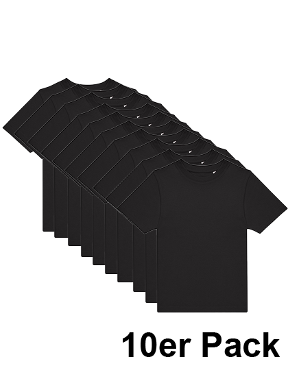 Kids #E190 T-Shirt  10er Pack Schwarz