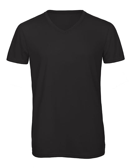 Men´s V-Neck Triblend T-Shirt in Black, Größe 3XL