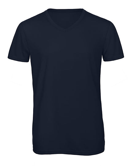 Men´s V-Neck Triblend T-Shirt in Navy, Größe 3XL