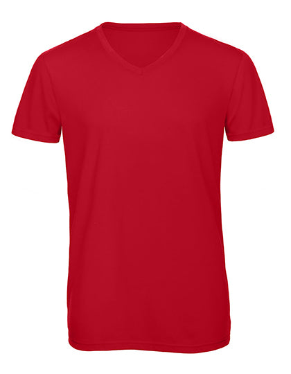 Men´s V-Neck Triblend T-Shirt in Red, Größe 3XL