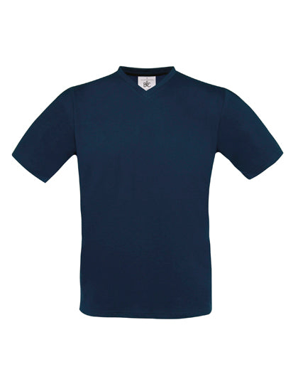 T-Shirt Exact V-Neck in Navy, Größe XXL