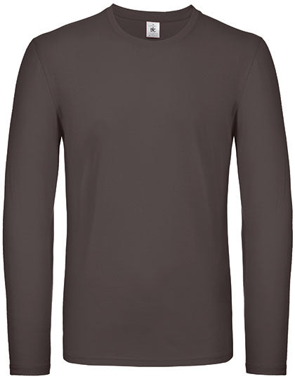 Men´s T-Shirt #E150 Long Sleeve in Bear Brown, Größe 3XL