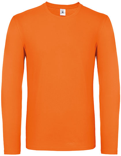 Men´s T-Shirt #E150 Long Sleeve in Orange, Größe 3XL