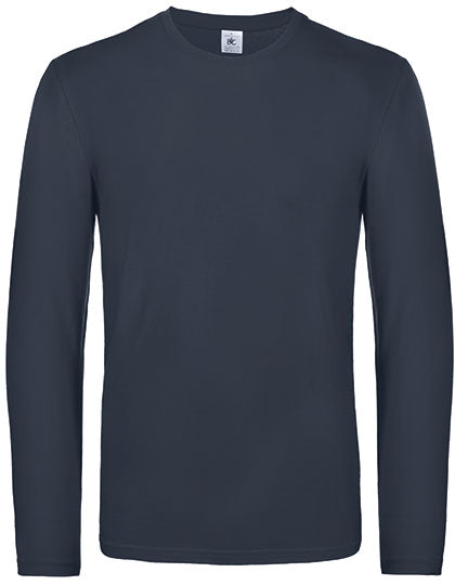 Men´s T-Shirt #E190 Long Sleeve in Navy, Größe 4XL