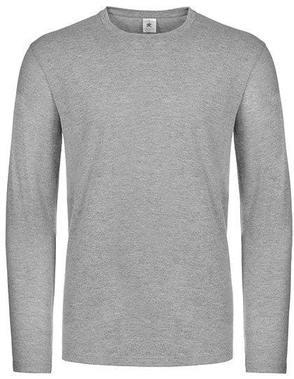 Men´s T-Shirt #E190 Long Sleeve in Sport Grey (Heather), Größe 4XL