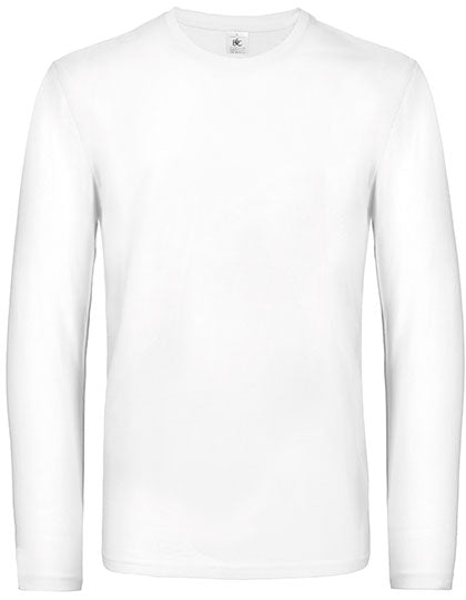 Men´s T-Shirt #E190 Long Sleeve in White, Größe 4XL