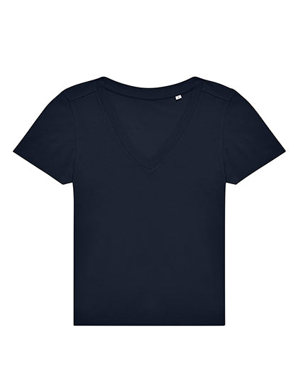 Women´s #E150 V T-Shirt in Navy, Größe 3XL