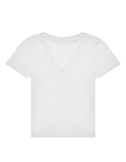 Women´s #E150 V T-Shirt in White, Größe 3XL