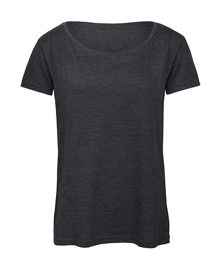 Women´s Triblend T-Shirt in Heather Dark Grey, Größe XXL