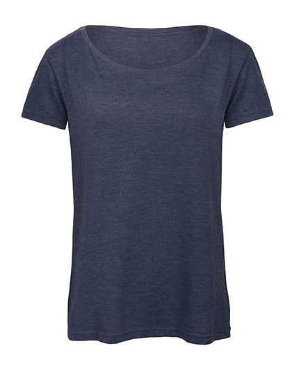 Women´s Triblend T-Shirt in Heather Navy, Größe XXL