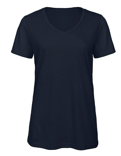 Women´s V-Neck Triblend T-Shirt in Navy, Größe XXL