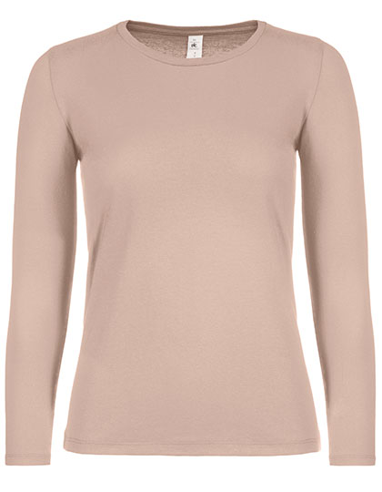 Women´s T-Shirt #E150 Long Sleeve in Millennial Pink, Größe XXL