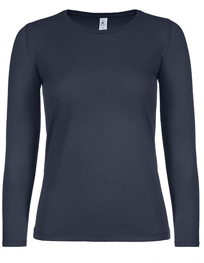 Women´s T-Shirt #E150 Long Sleeve in Navy, Größe 3XL