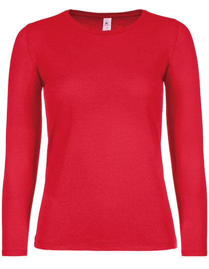 Women´s T-Shirt #E150 Long Sleeve in Red, Größe 3XL