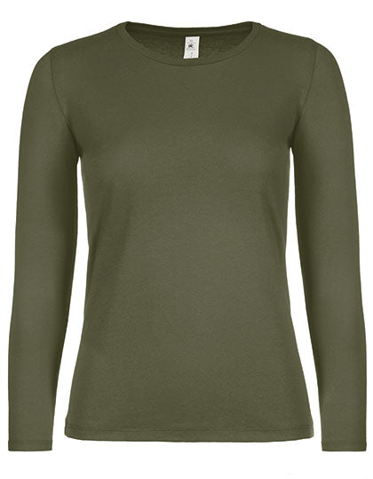 Women´s T-Shirt #E150 Long Sleeve in Urban Khaki, Größe XXL