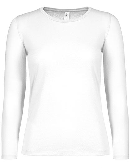 Women´s T-Shirt #E150 Long Sleeve in White, Größe 3XL