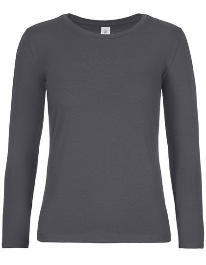 Women´s T-Shirt #E190 Long Sleeve in Dark Grey (Solid), Größe XXL